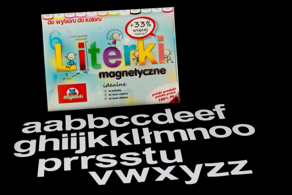 Alfabet Magnetyczny 5 cm - małe litery w kolorze białym